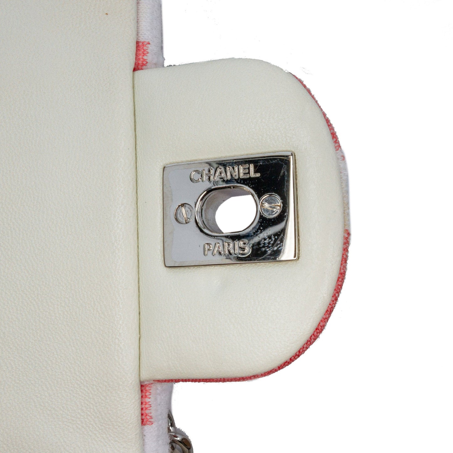 Pink Chanel Medium Jersey Grid Single Flap Shoulder Bag