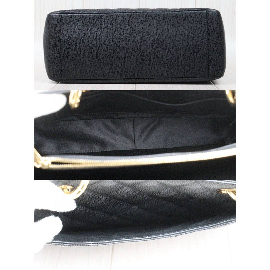 Very Good ( Rank A) ｜ CHANEL Matrasse GST Chain Tote Bag Caviar Skin Black  Made In 2012-2013Year｜H25022414