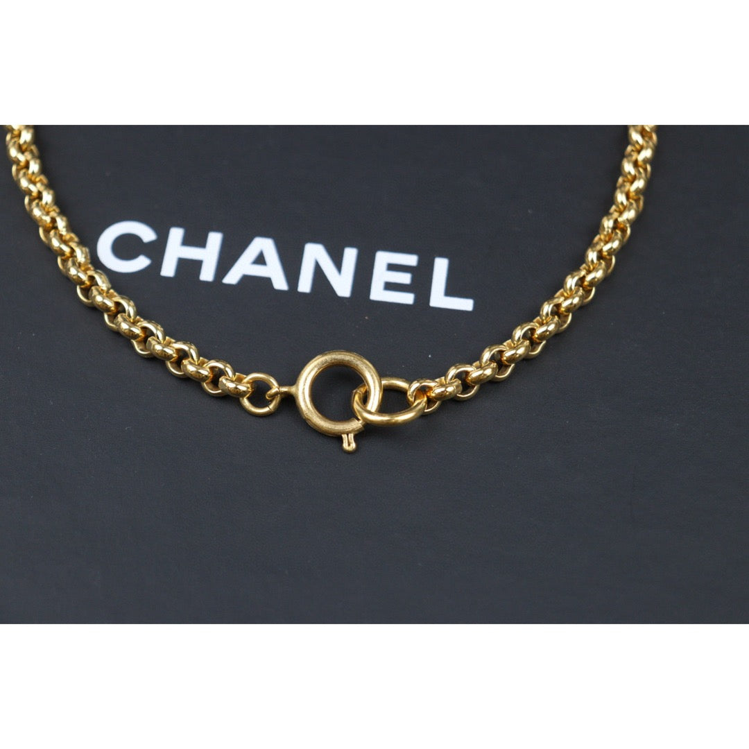 Very Good ( Rank A) ｜ CHANEL Coco Mark 24K Gold Plated Necklace｜25032710