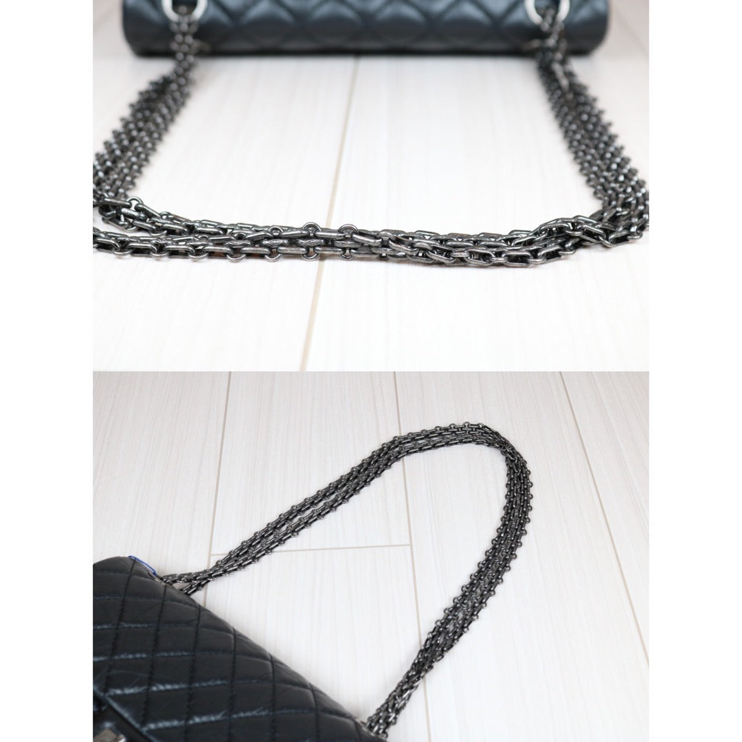 Rank A｜ CHANEL 2.55 Matelasse Small Black Chain Shoulder Bag Made in 2013-2014Year｜S24062101
