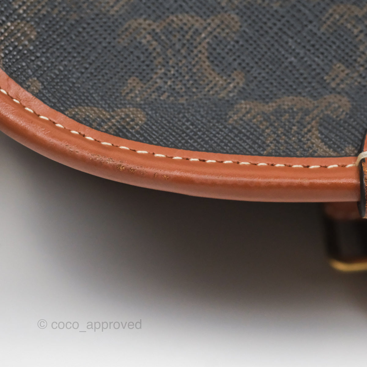 Celine Medium Folco Bag Triomphe Canvas Tan