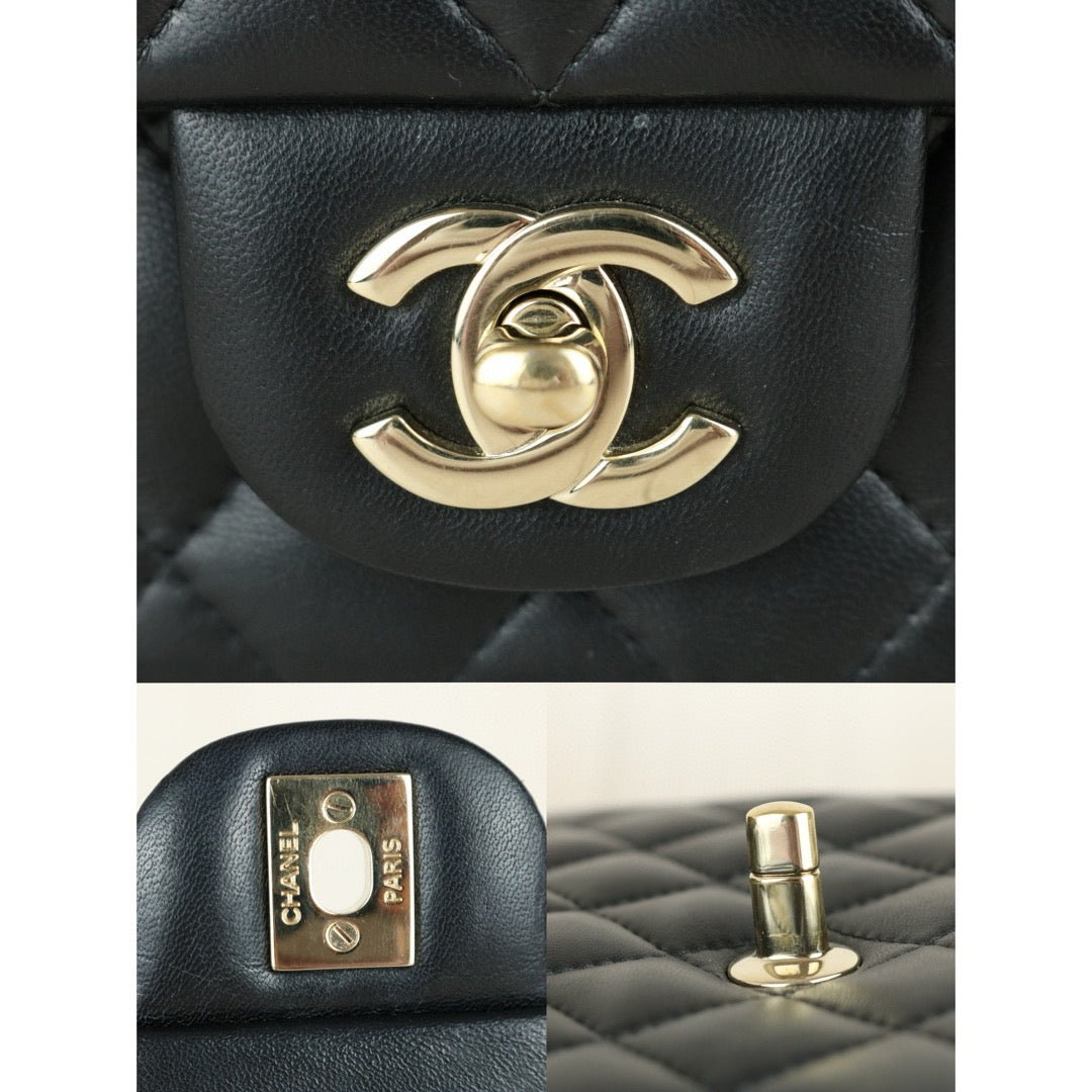 Very Good ( Rank A)｜ CHANEL  Matrasse Lamb Skin 17 Black Shoulder Bag Made In 2018～2019 Year ｜W25030601