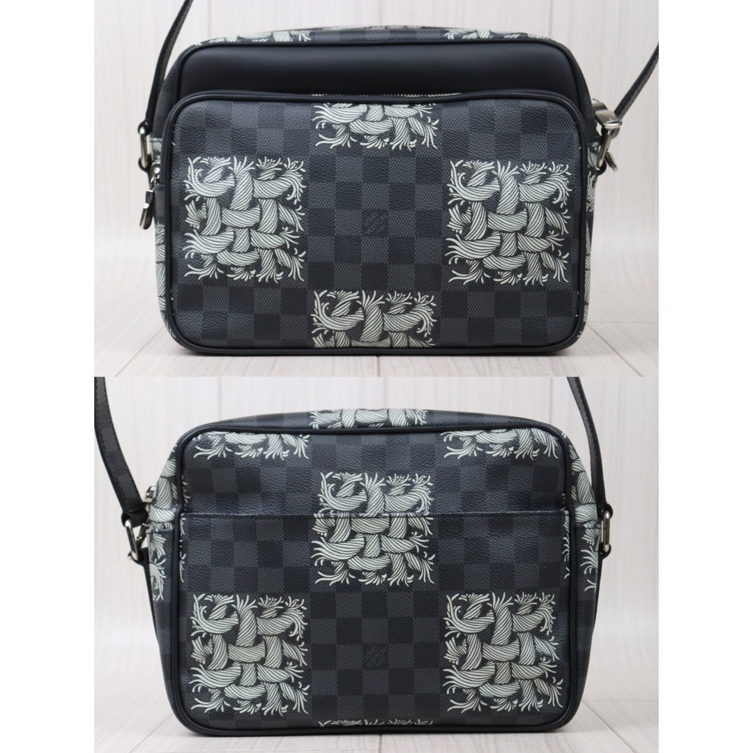 Good ( Rank AB)｜  LV Limited Edition Damier Graphite Christopher Nemeth Nile PM Shoulder Bag  ｜P24071108