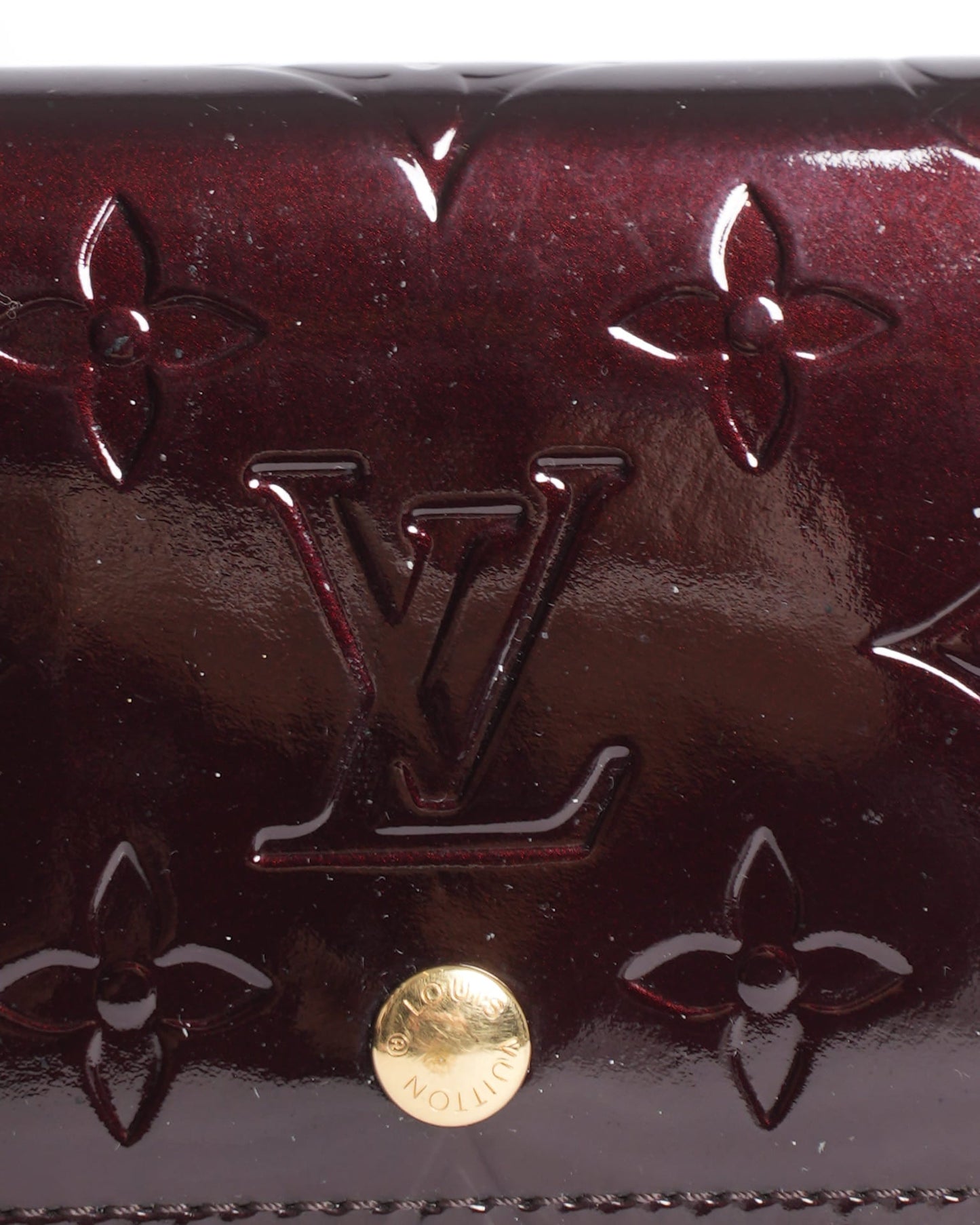 Louis Vuitton Monogram Vernis Card Case in Maroon
