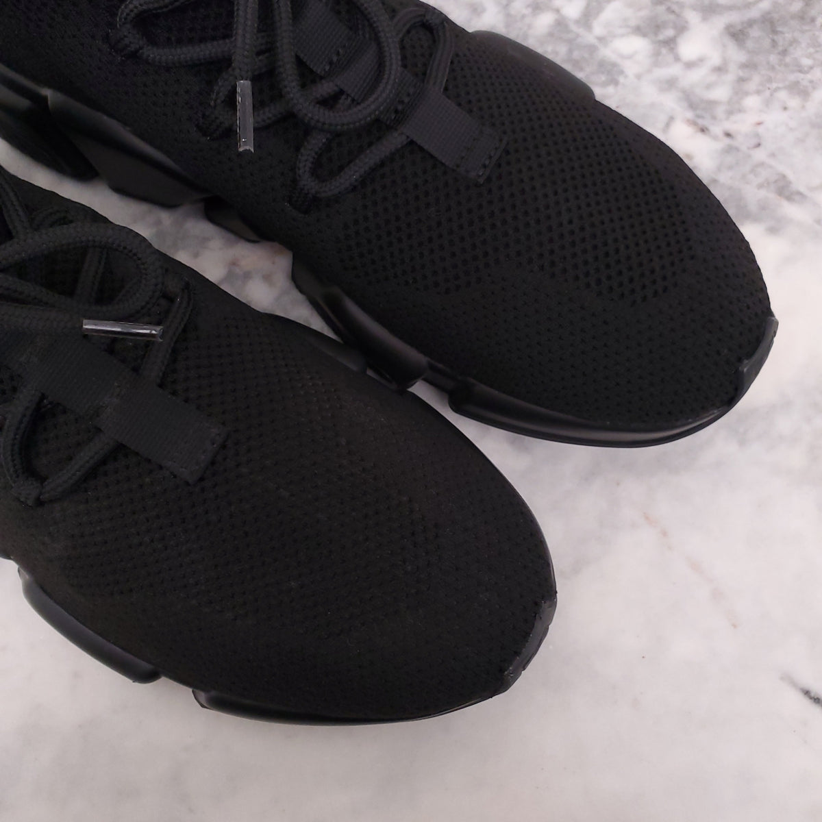 BALENCIAGA BLACK SPEED TRAINER LACE UP SOCK SNEAKERS - SIZE 41