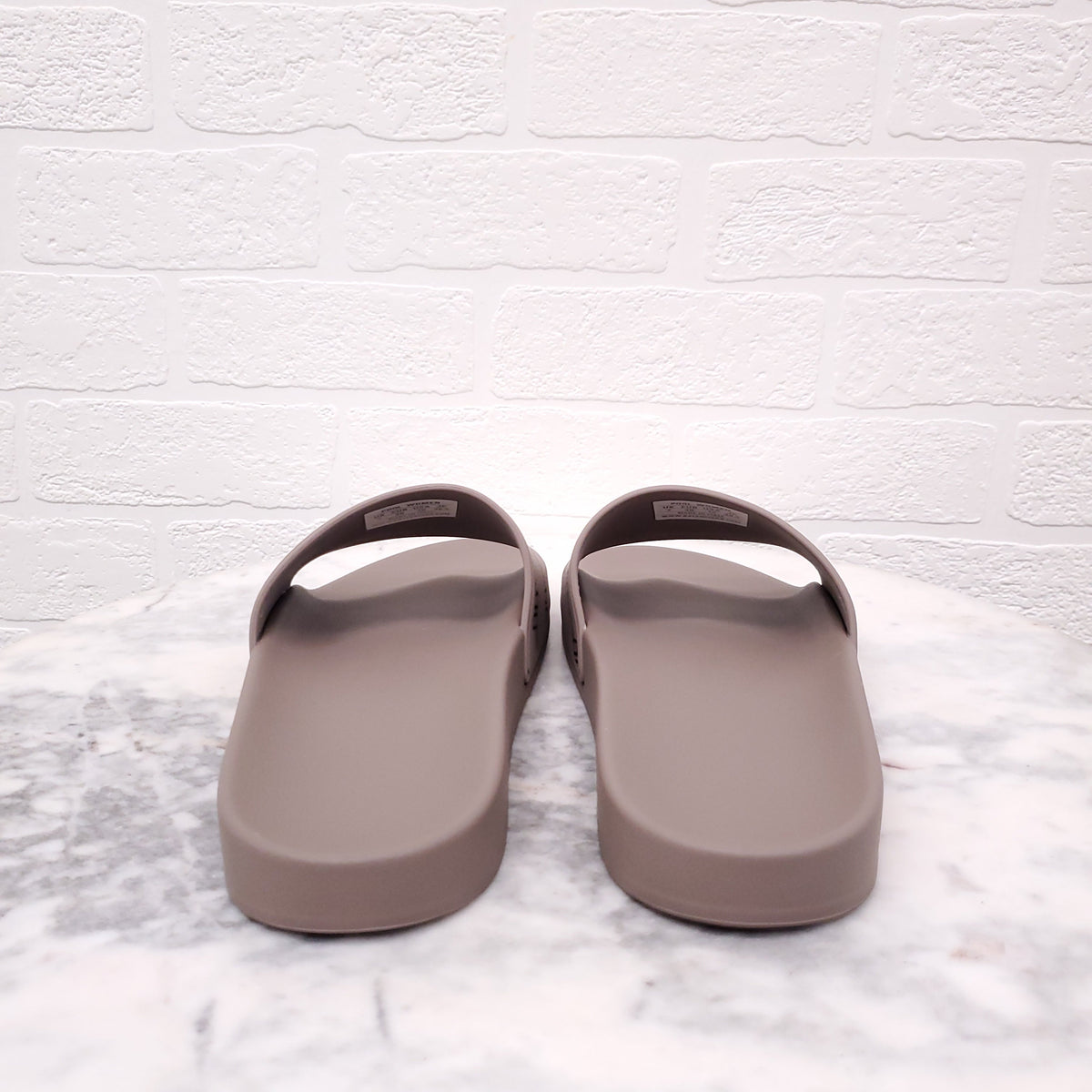 BALENCIAGA GREY ALLOVER LOGO POOL SLIDE - SIZE 40