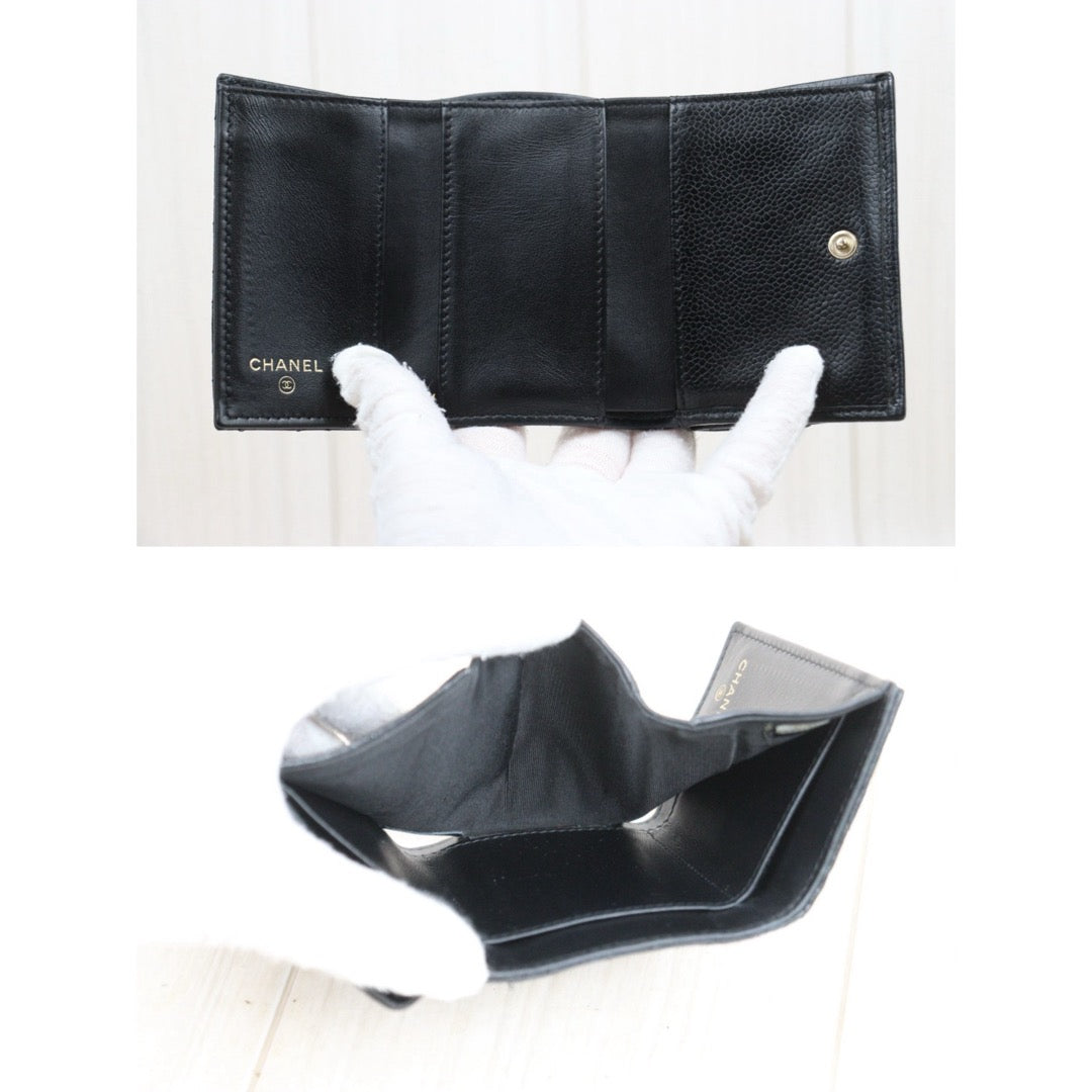 Good ( Rank AB)｜Chanel Caviar Skin Black Wallet Made In 2019-2020Year｜25052917