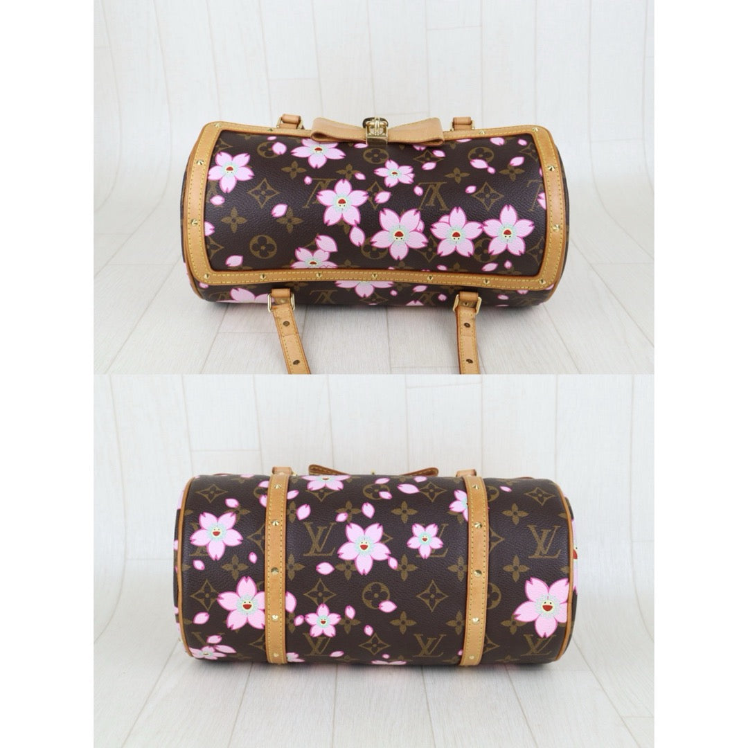 Rank AB ｜ LV Takashi Murakam Sakura Monogram Papillon 27 HandBag｜S25051202