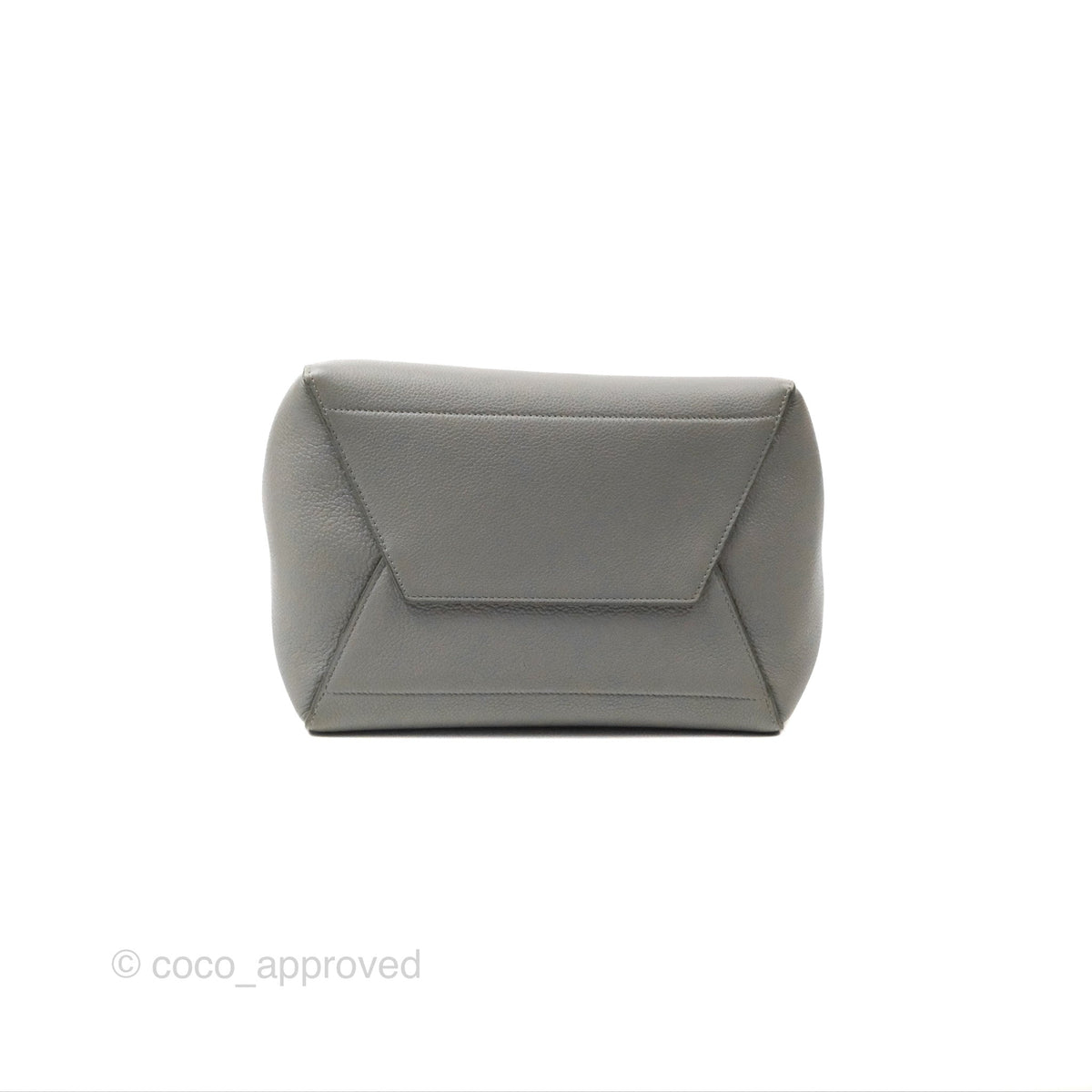 Celine Sangle Bucket Bag Grained Calfskin Grey