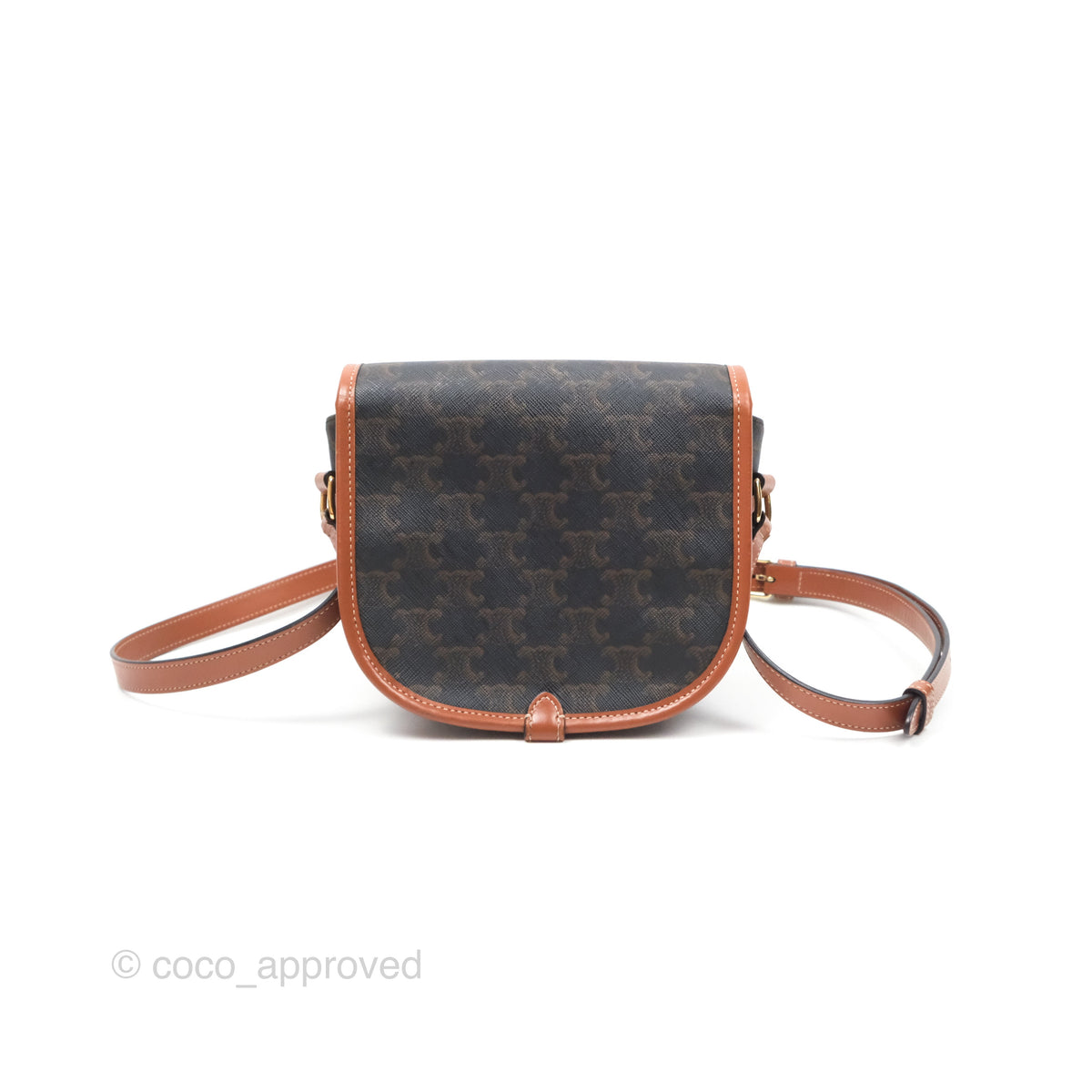 Celine Medium Folco Bag Triomphe Canvas Tan