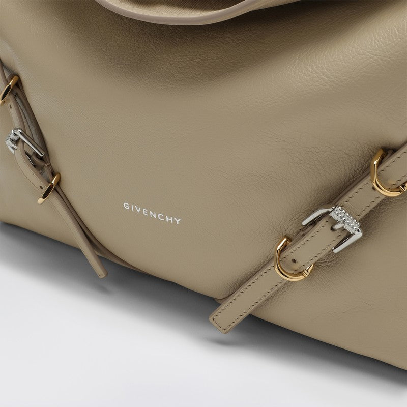 Givenchy Medium Voyou Bag In Beige Leather Women