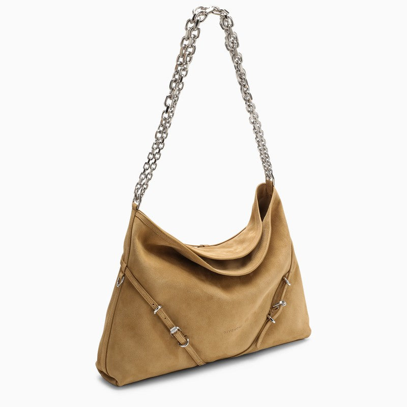 Givenchy Medium Voyou Chain Bag In Hazel Suede Women