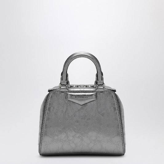 Givenchy Silver Grey Antigona Cube Nano Bag Women