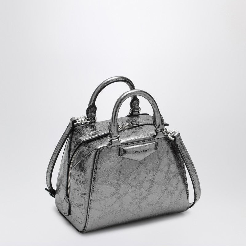 Givenchy Silver Grey Antigona Cube Nano Bag Women