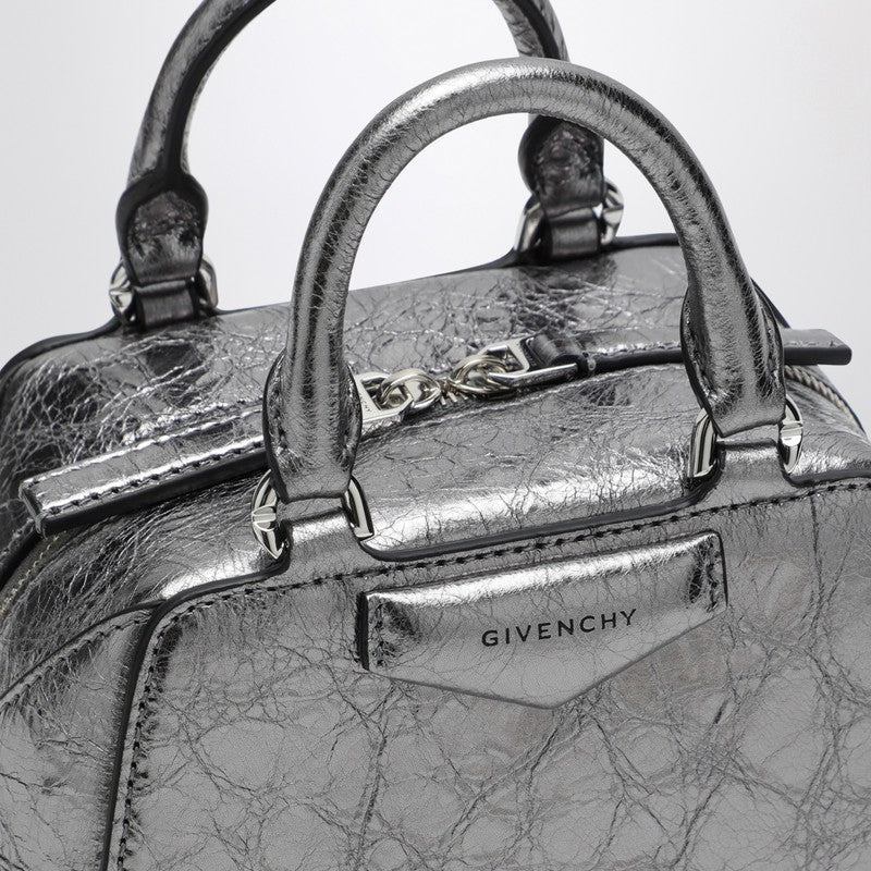 Givenchy Silver Grey Antigona Cube Nano Bag Women