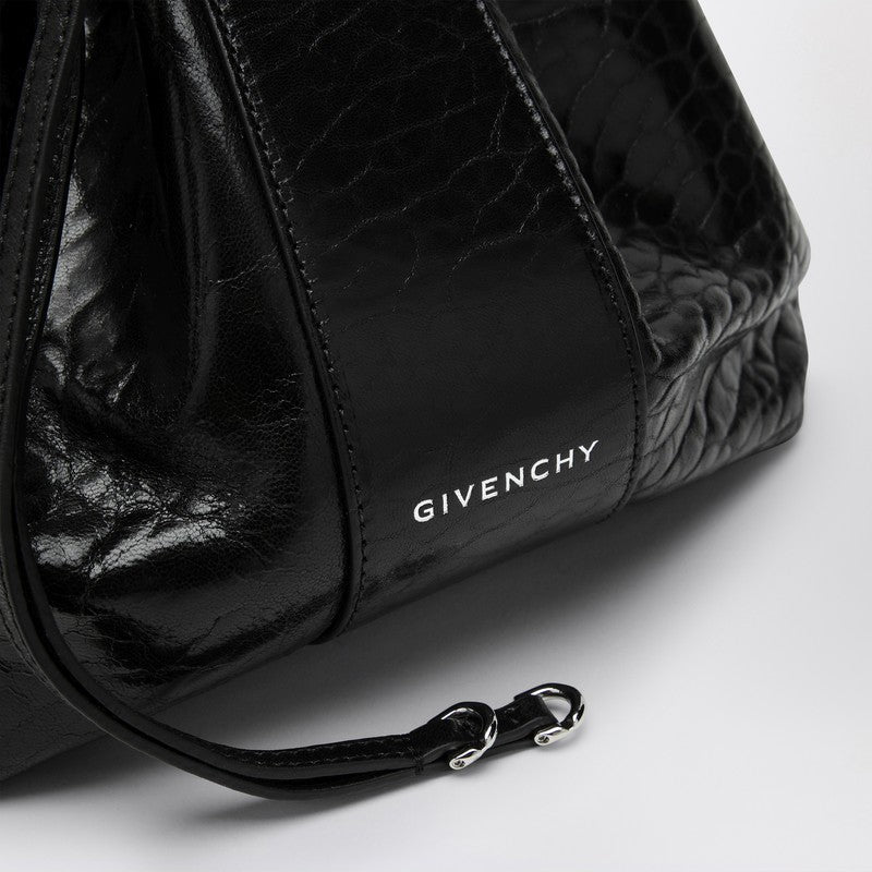 Givenchy Pumpkin Medium Bag In Black Cracked Patent Leather Women