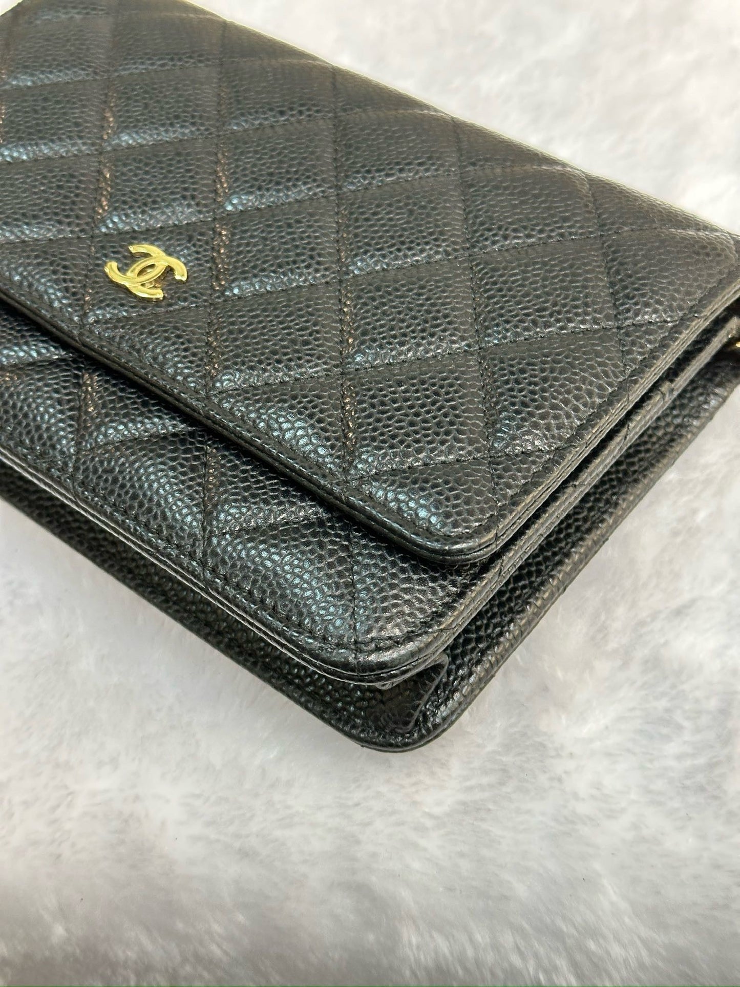 Chanel Classic Wallet on Chain Caviar Black GHW 24 Holo