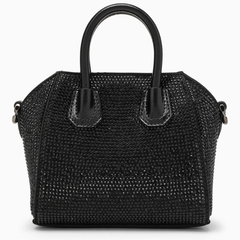 Givenchy Antigona Micro Black Bag With Rhinestones Women