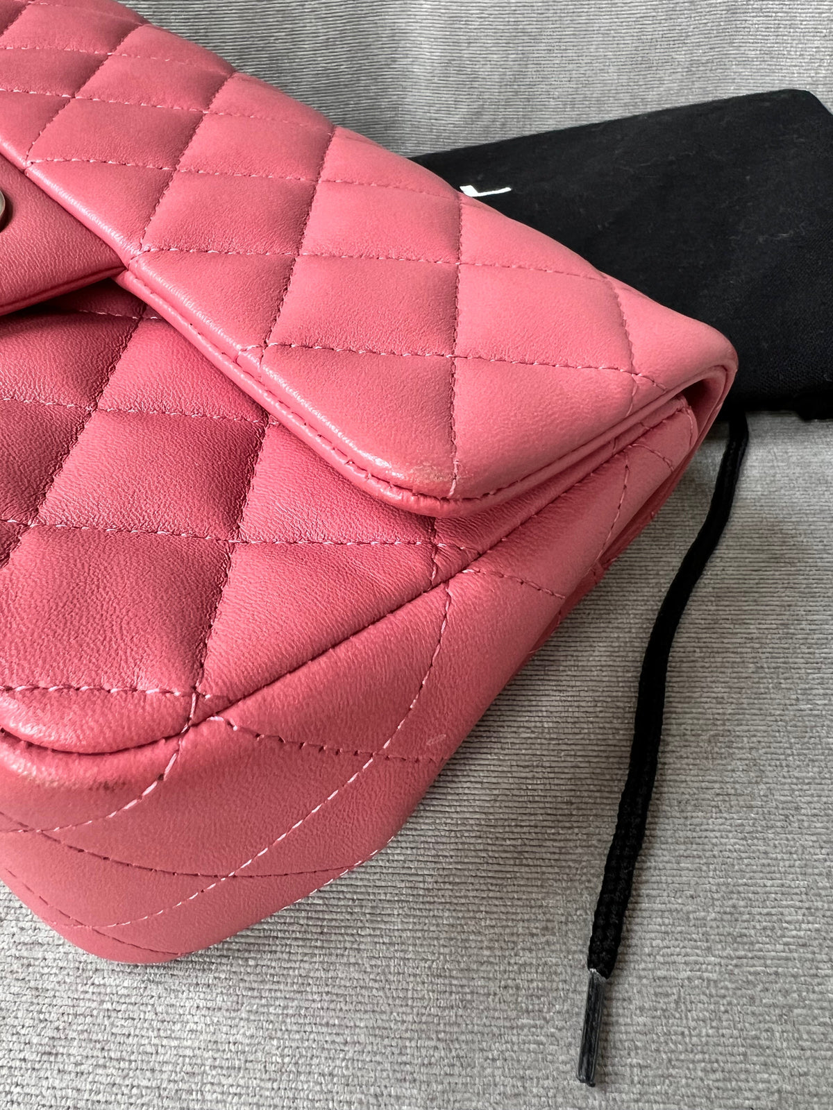 Chanel Mini Rectangular Classic Flap Valentines Day Edition in Pink Lambskin