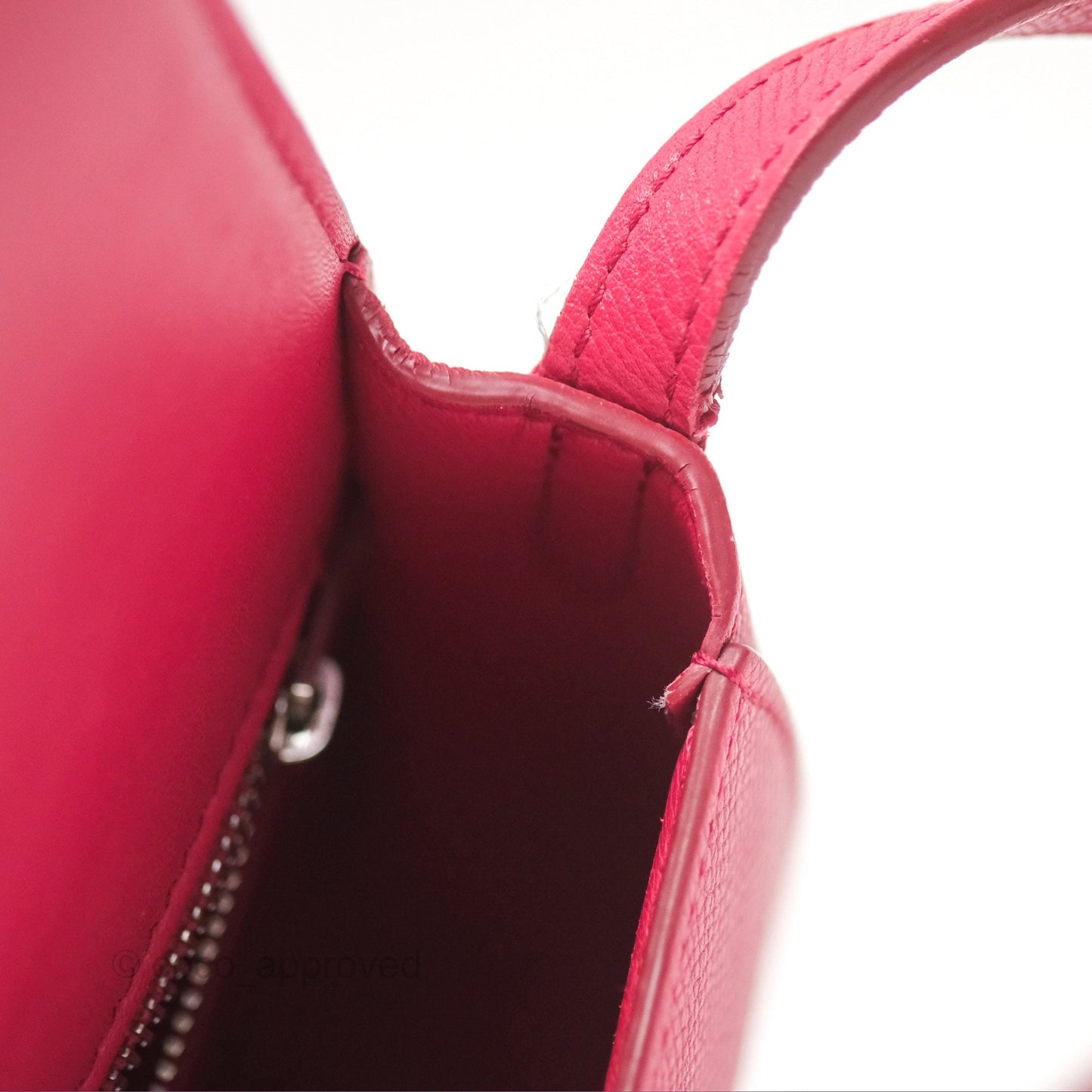 Celine Small Trotteur Crossbody Bag Grained Calfskin Dark Pink
