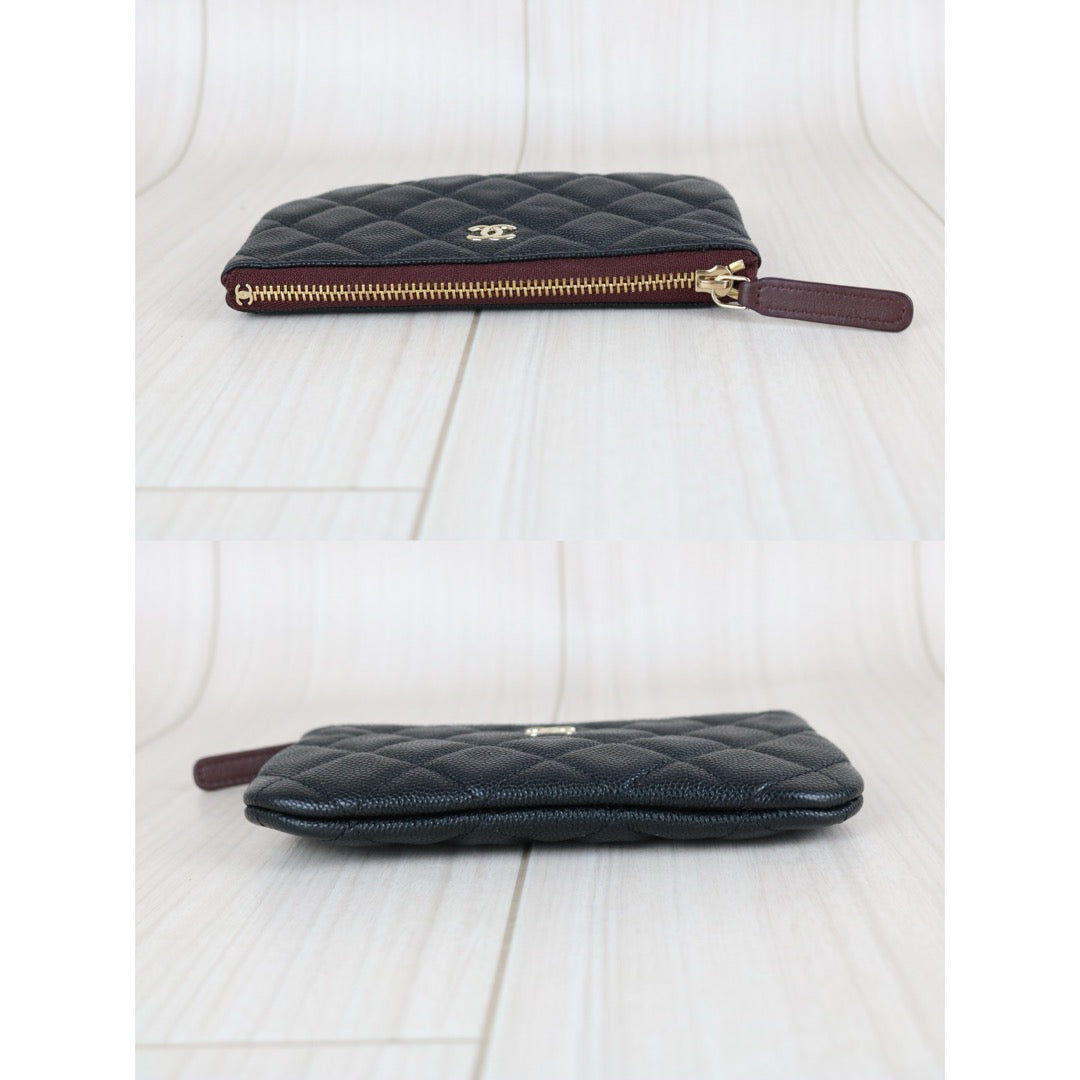 Excellent（Rank SA）｜CHANEL Caviar Skin Calf Leather Card Holder Black IC Chips Model｜X25062321