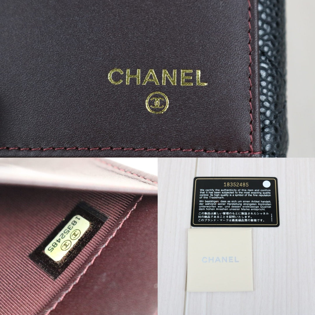 Excellent（Rank SA）｜CHANEL Caviar Skin Black Long Wallet Made In 2013- 2014Year｜X25051208