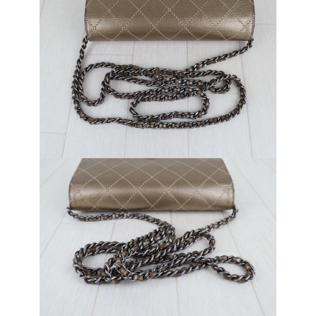 Fair ( Rank B)｜ CHANEL Matelasse Chain  Lamb Skin WOC Golden  Made in 2012Year ｜H25063008