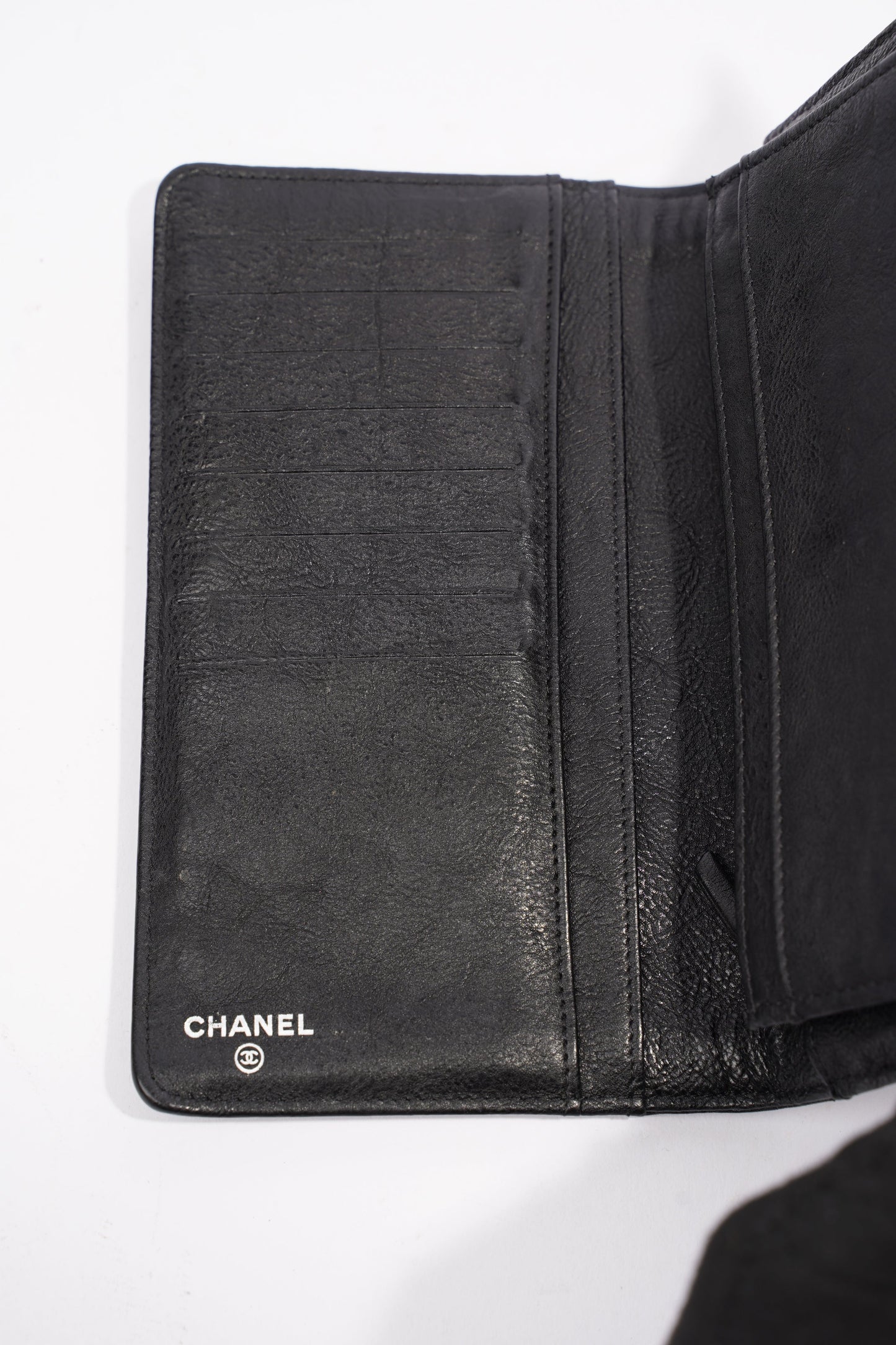 Chanel Boy Chain Wallet Black Lambskin Leather