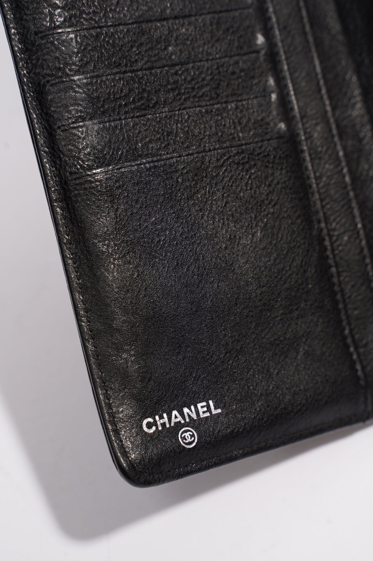 Chanel Boy Chain Wallet Black Lambskin Leather