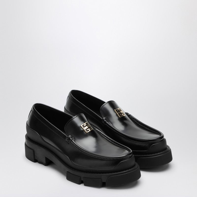 Givenchy Black Leather Loafer With Logo Women