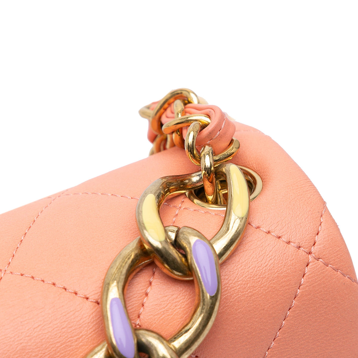 Pink Chanel Small Lambskin Color Match Flap Satchel