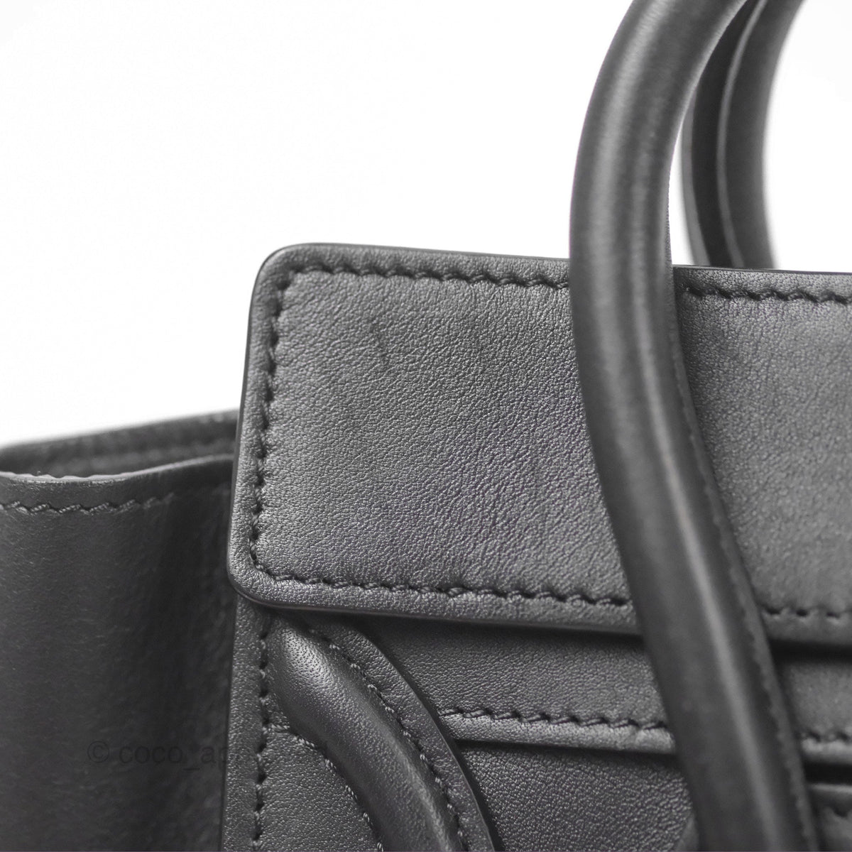 Celine Nano Luggage Bag Black Gold Hardware