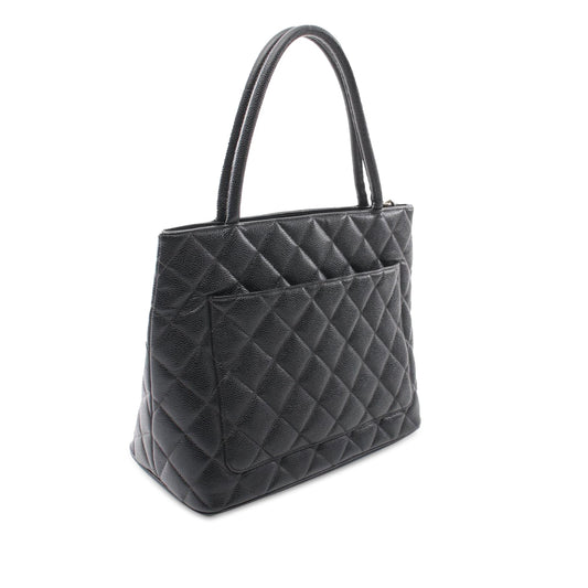 Black Chanel Caviar Medallion Tote