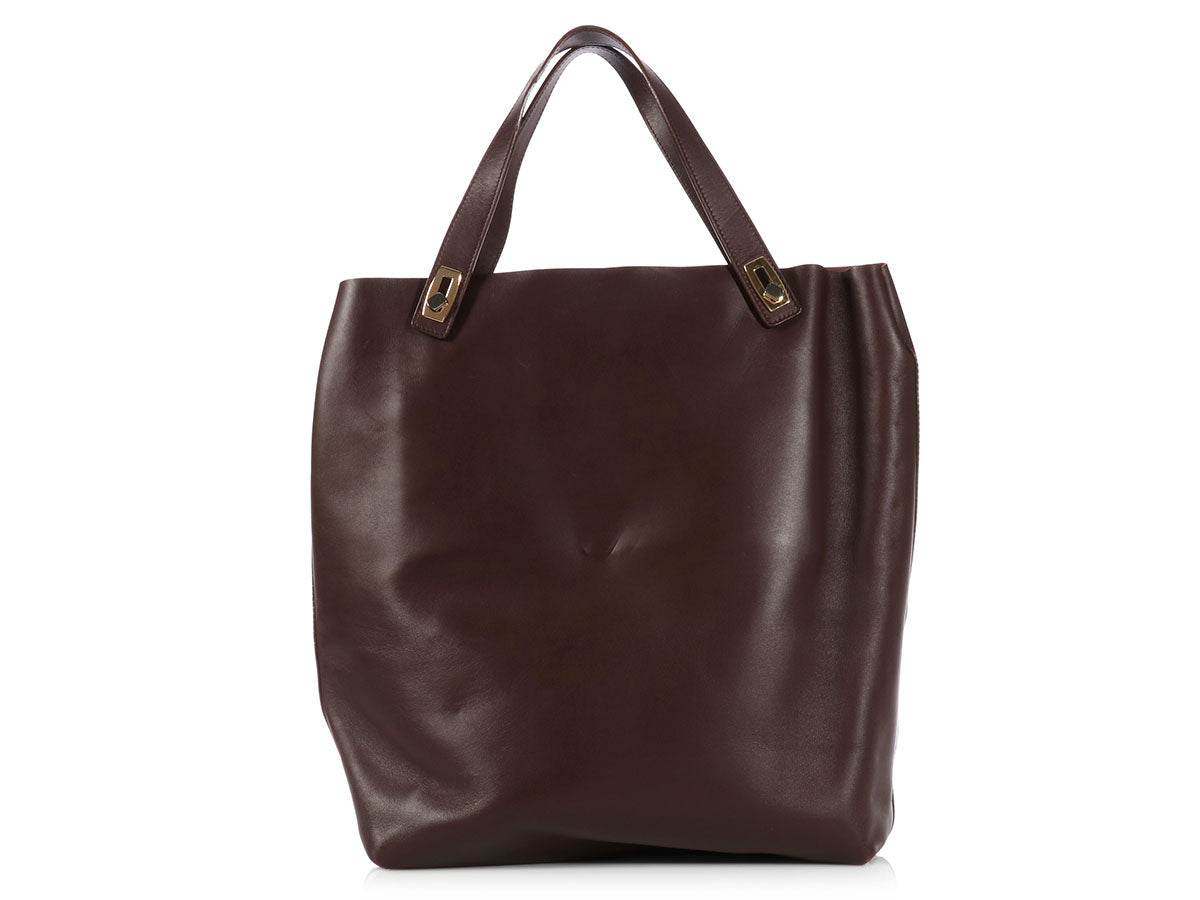Balenciaga Brown Colorblock Tote