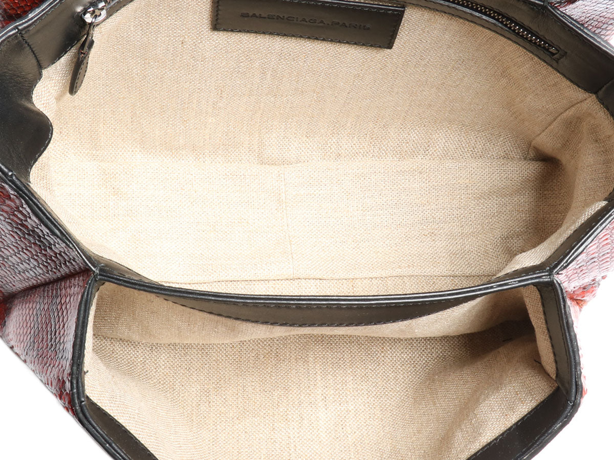 Balenciaga Tricolor Snakeskin Shoulder Bag