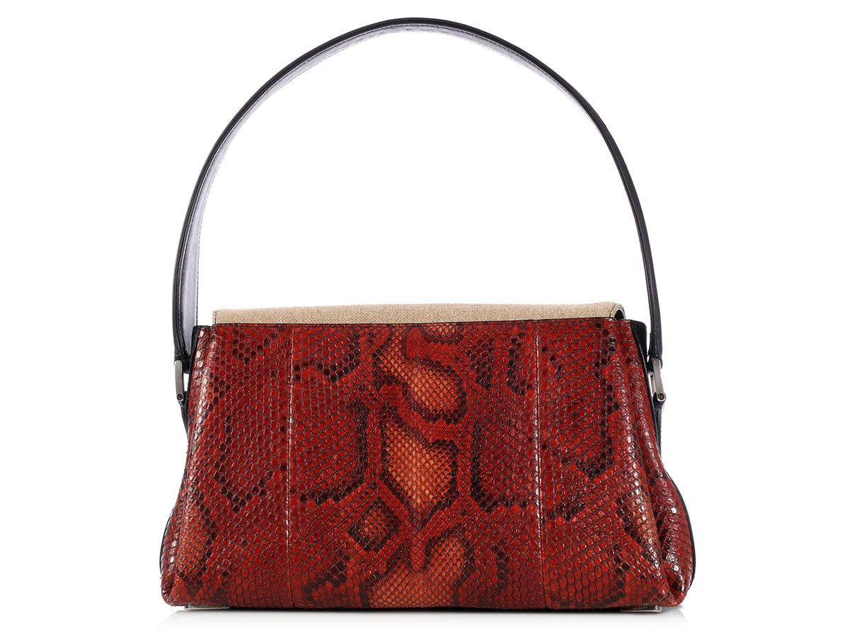 Balenciaga Tricolor Snakeskin Shoulder Bag