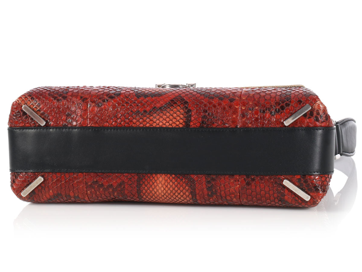 Balenciaga Tricolor Snakeskin Shoulder Bag
