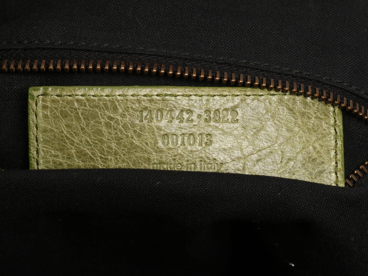 Balenciaga 2010 Classic Olive Perforated Day