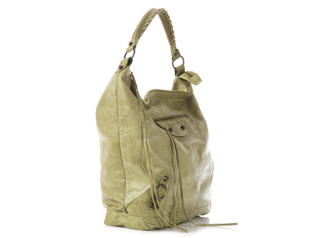 Balenciaga 2010 Classic Olive Perforated Day