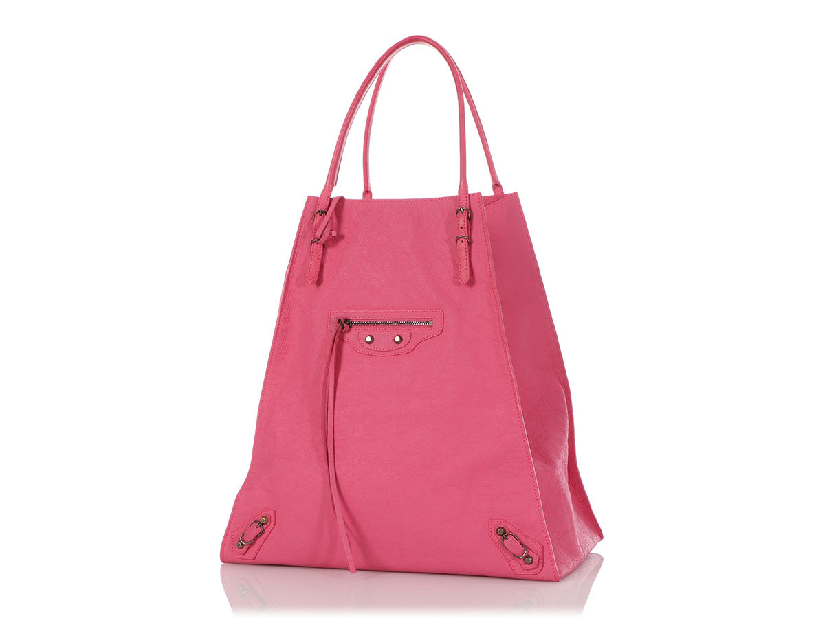 Balenciaga 2013 Pink Papier Basket Tote