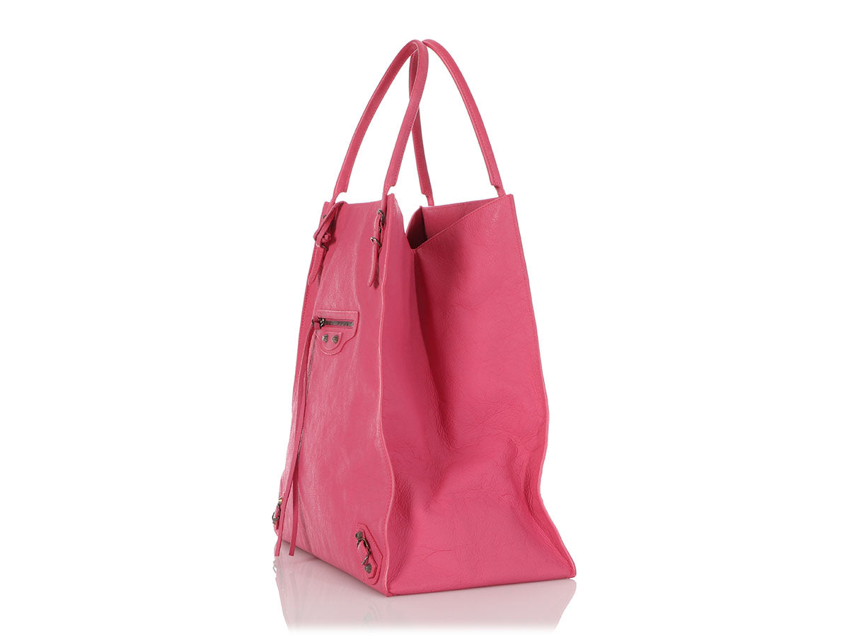 Balenciaga 2013 Pink Papier Basket Tote