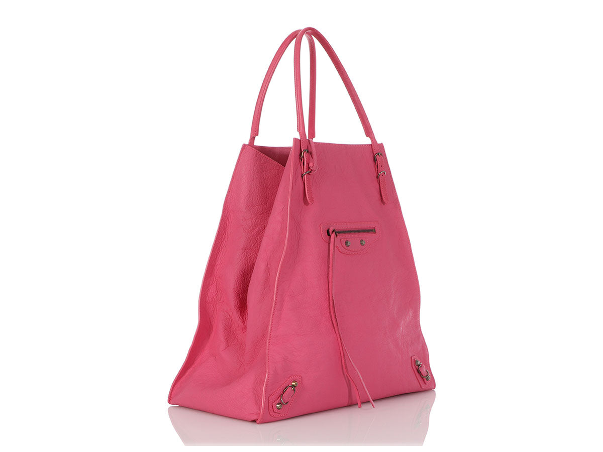 Balenciaga 2013 Pink Papier Basket Tote
