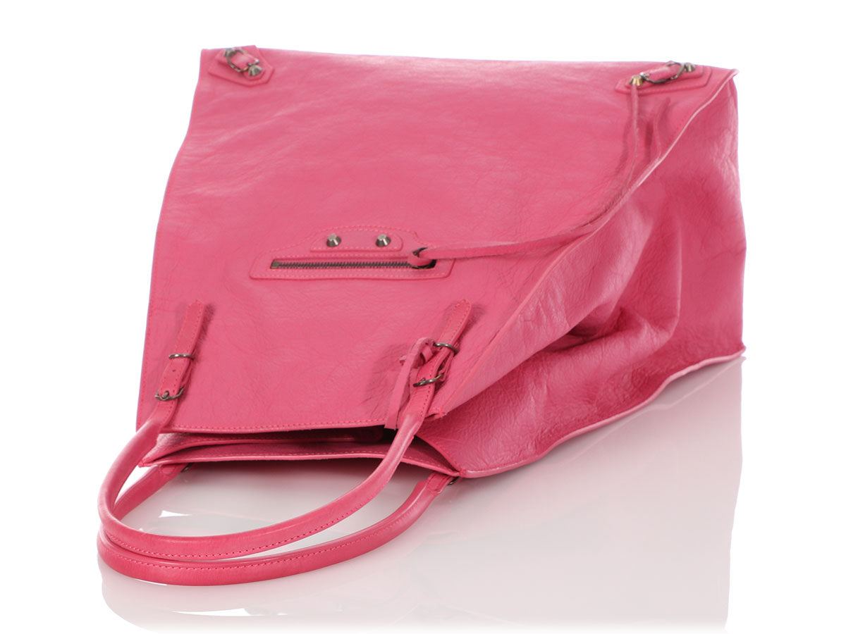 Balenciaga 2013 Pink Papier Basket Tote