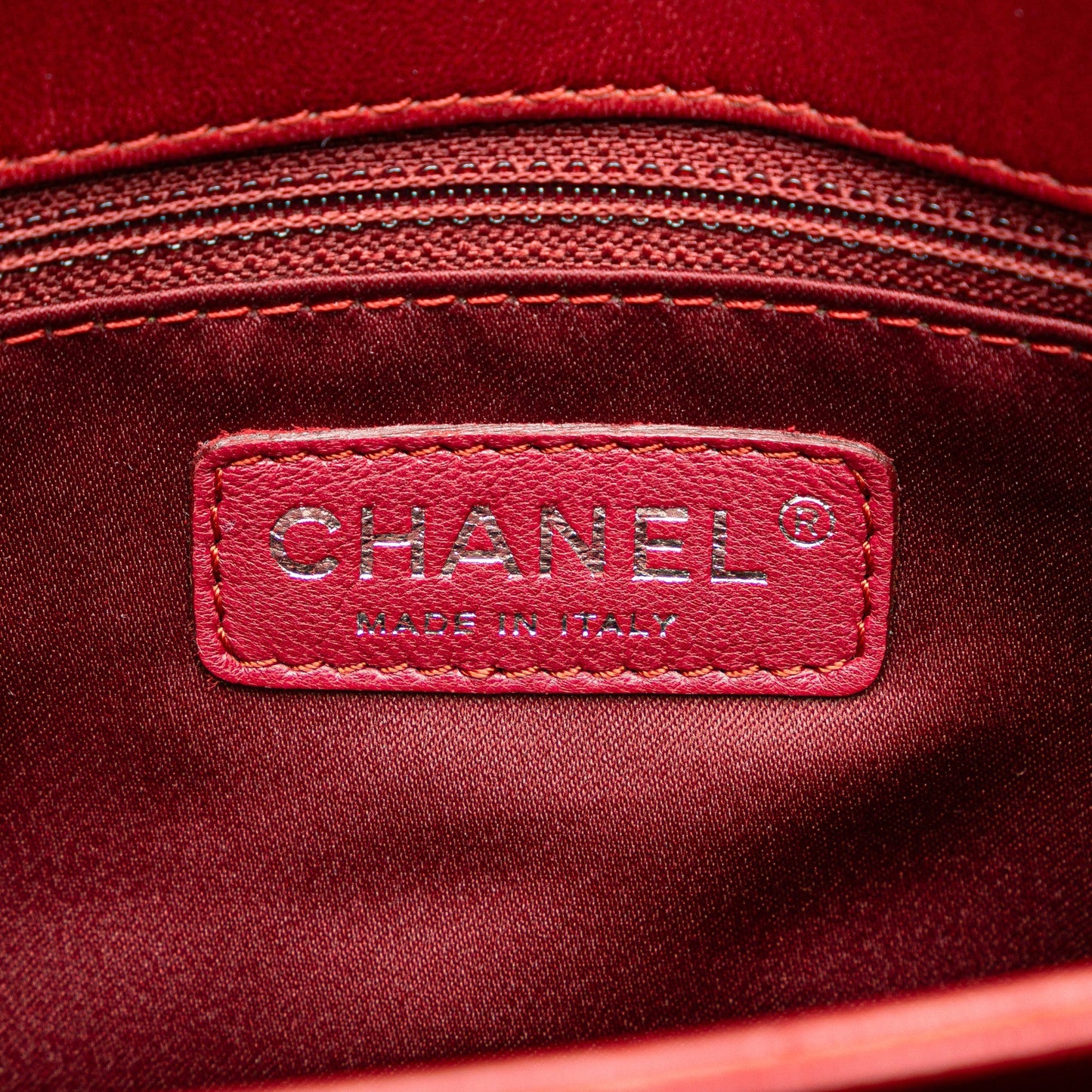 Red Chanel Maxi Lambskin 3 Accordion Flap Shoulder Bag