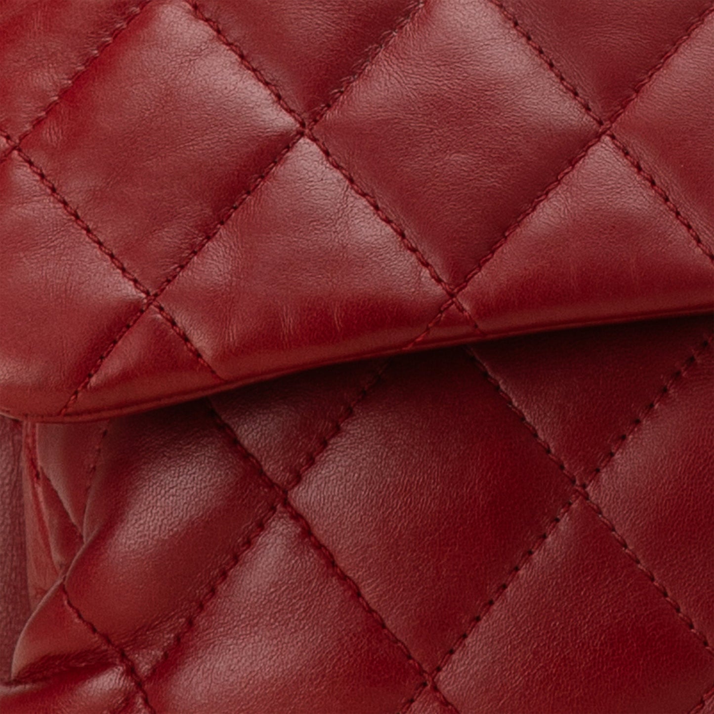 Red Chanel Maxi Lambskin 3 Accordion Flap Shoulder Bag