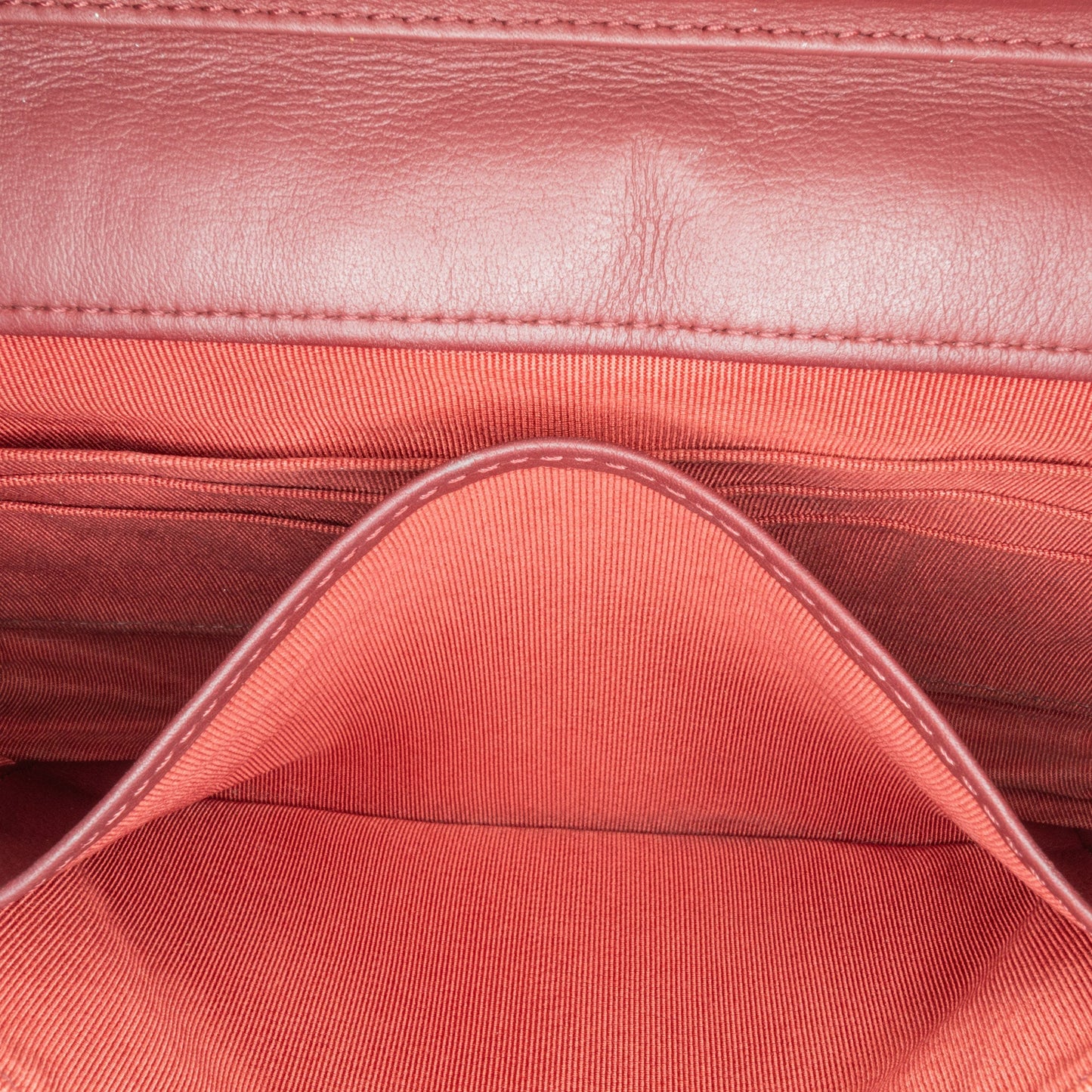 Red Chanel Classic Lambskin Wallet on Chain Crossbody Bag