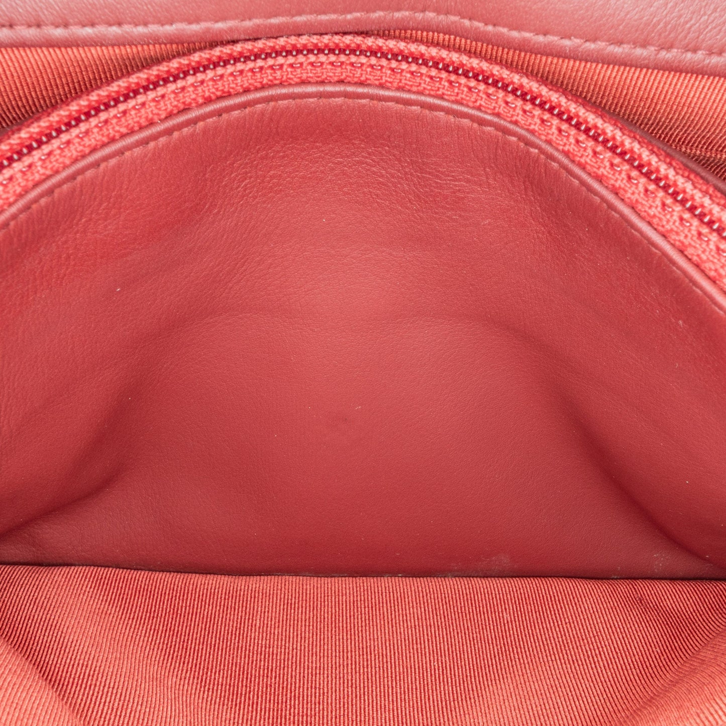 Red Chanel Classic Lambskin Wallet on Chain Crossbody Bag