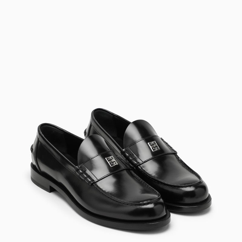 Givenchy Black Leather Mr G Loafers Men