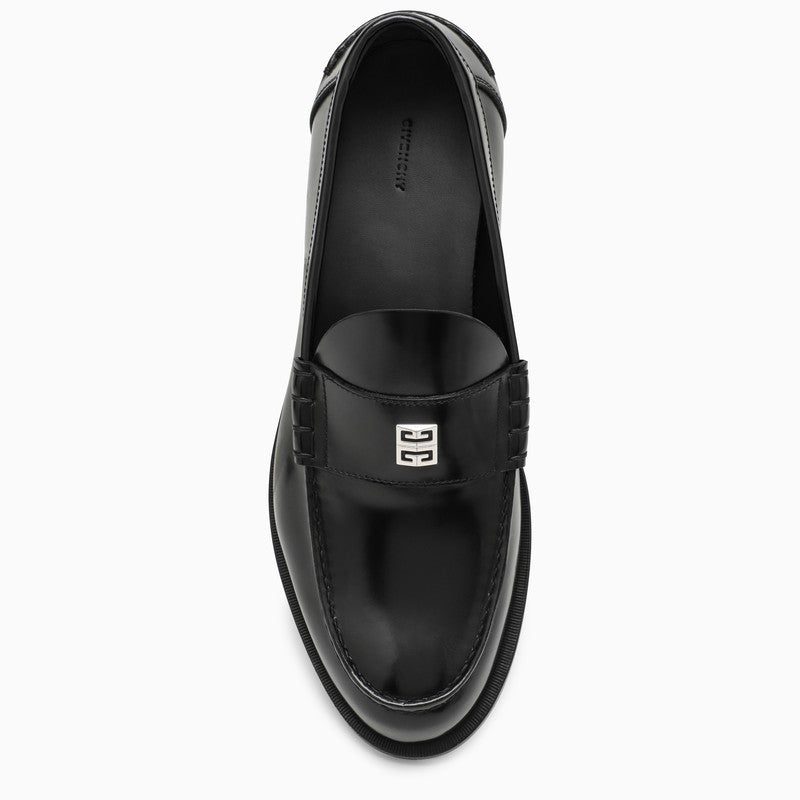 Givenchy Black Leather Mr G Loafers Men