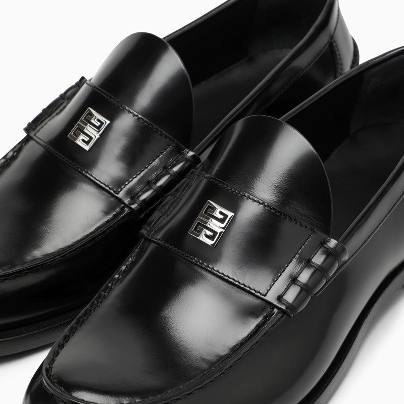 Givenchy Black Leather Mr G Loafers Men